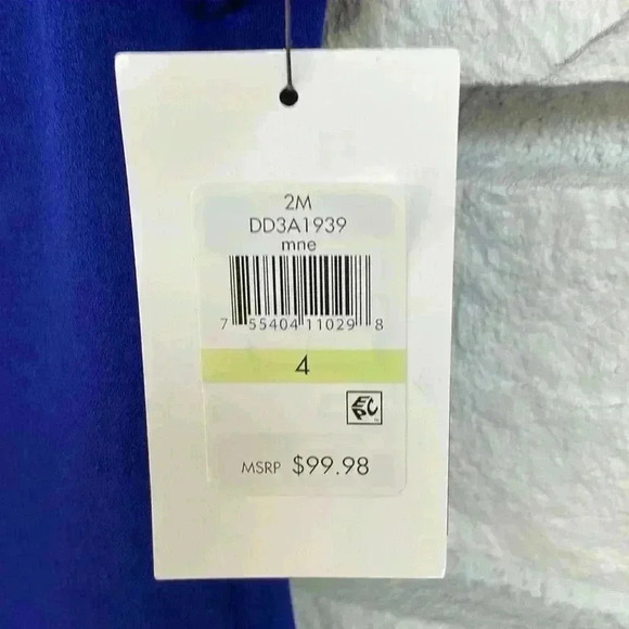 DKNY Flutter Mini Sheath Dress– Marine Blue- size 4 - NWT - Picture 4 of 5